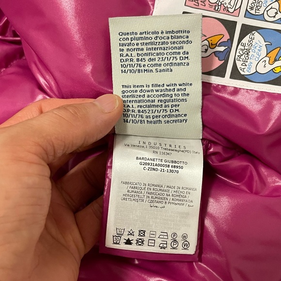 NWT Women’s Medium Moncler Bardanette Hooded Quilted Shell Down Jacket In Red - Picture 13 of 16